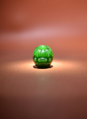 碧玉籽料兽面戒面手牌手串配饰