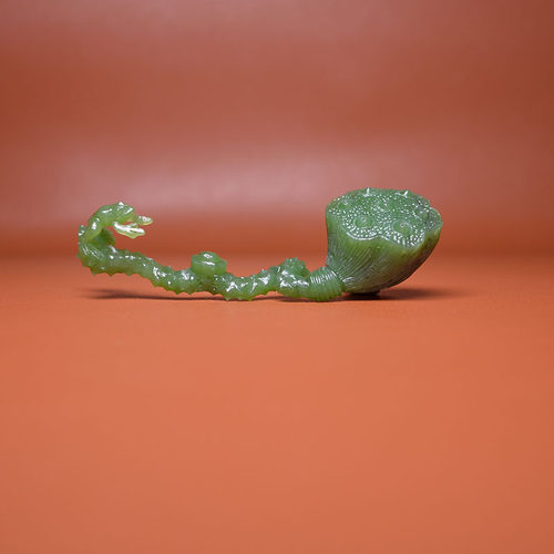 碧玉苹果绿莲蓬文房雅玩笔架香插