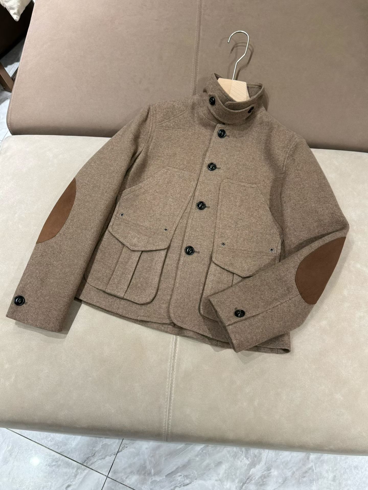 【OGARMA】25秋冬新款经典格纹重磅羊毛混纺猎装夹克休闲西装外套