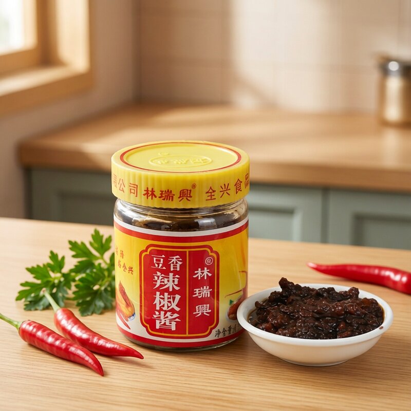 豆香辣椒酱林瑞兴金奖辣椒王烹调拌面拌饭手工农家自制微辣豆瓣酱