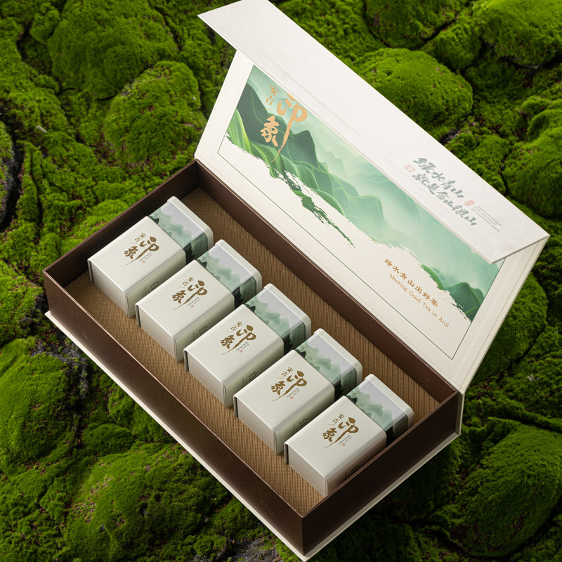 新款安吉包装盒茶叶白茶礼盒包装盒子5罐空盒礼盒半斤空盒_虎窝淘