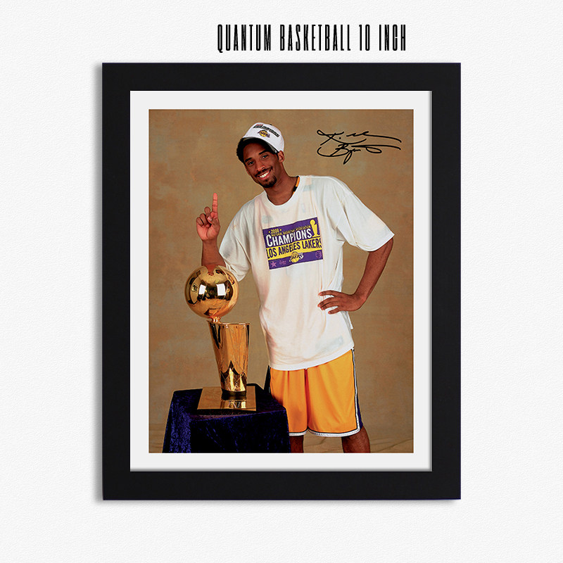 科比夺冠壁纸经典照片庆祝海报实木相框装饰画桌面摆台球迷礼物男