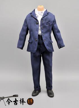 威龙新款DML1/6兵人模型12寸人偶深蓝色咖啡色西装制服