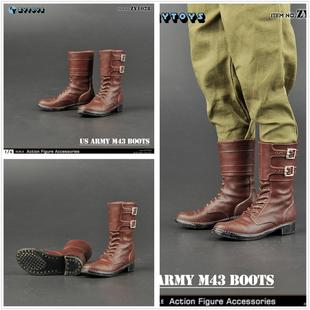 ZY1028 WWII 二战美军 ZYTOYS1 鞋 兵人模型 M43军靴 子