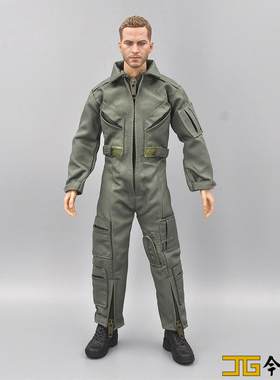 现代美军飞行员连体衣服套装兵人