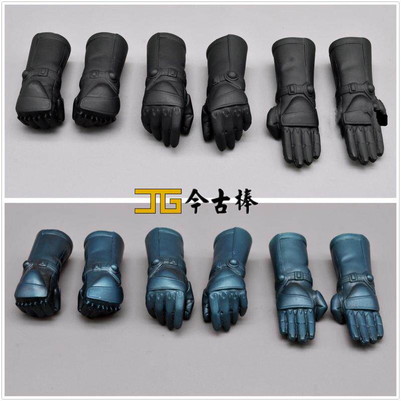 Medicom RAH1/6兵人模型 潮流机甲轻甲手型组6支 黑/蓝色手套手