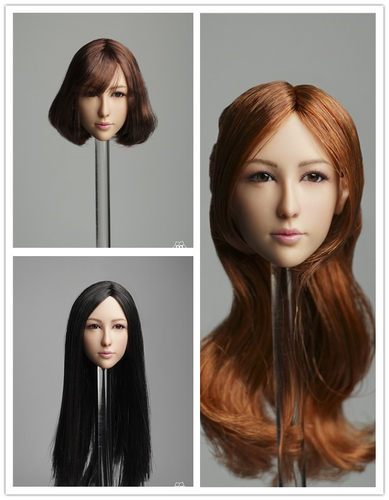 QI AN TOYS 1/6比例 DR-008 珠仙诛仙可动眼女头雕 3款发型可选