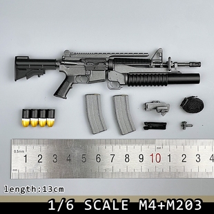 今古棒威龙 6比例兵人模型现代美军 M203 DML1 塑料不可发射