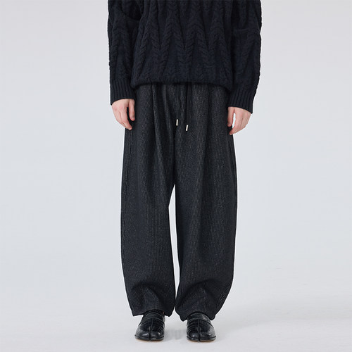 冬季原创设计男士休闲肩宽宽松裤