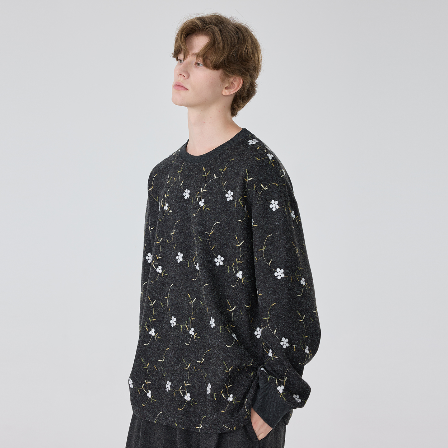 TIANHEYOUNI宽松休闲刺绣卫衣