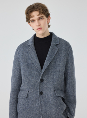 TIANHE YOUNI老钱风羊毛西装男宽松复古商务休闲西服外套