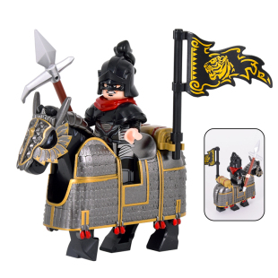 古代三国白西京铁骑兵武器盾弓箭丹阳陷阵营拼装玩具积木20337