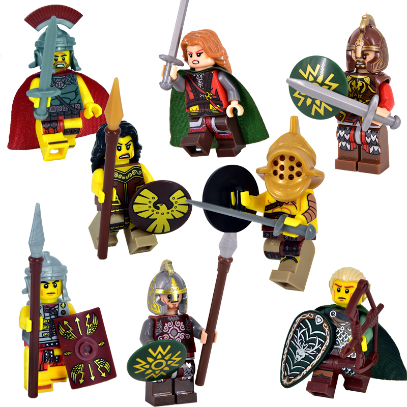 中古士兵罗马指挥官拼装人仔积木