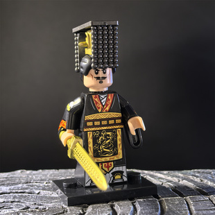 中式古代古风秦始皇兵马俑人仔秦朝士兵士马俑重铠甲拼装人仔玩具