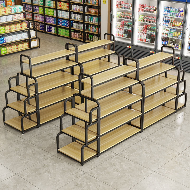 超市货架双面中岛架货柜展示架母婴店展台化妆品展示台鞋架置物架