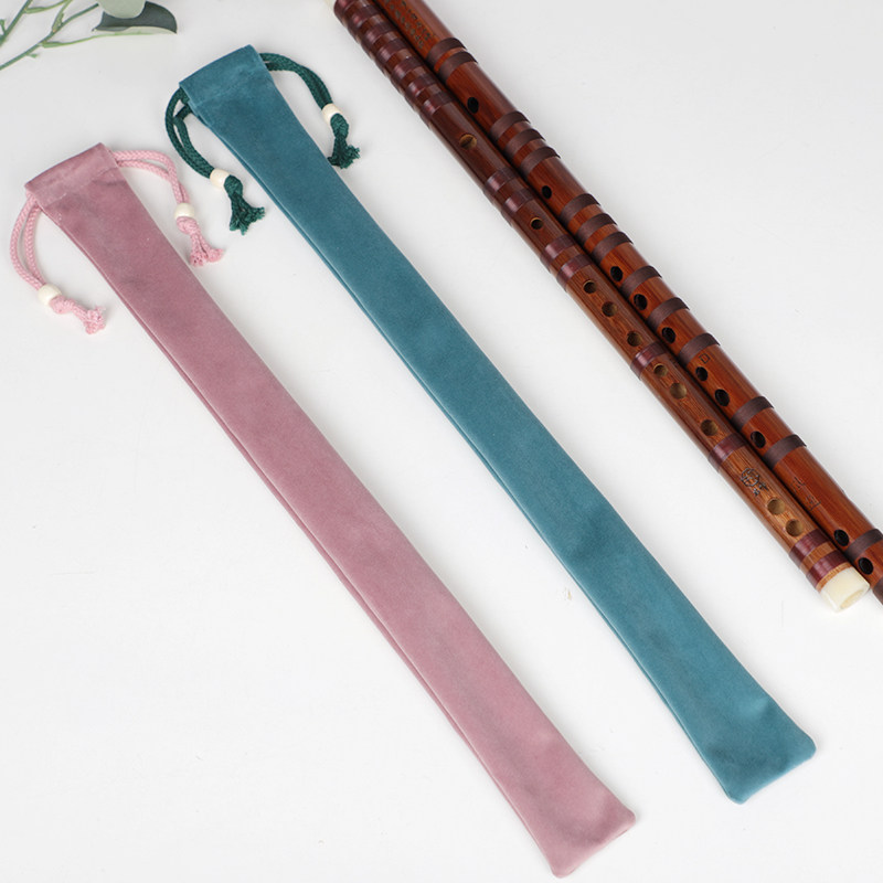 学生竹笛绒布袋加厚抽绳袋口笛子防裂防尘保护套收纳袋可定制尺寸