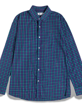 富木春夏款长袖男士格子衬衫修身休闲平布衬衣百搭上衣WZ2014-2N