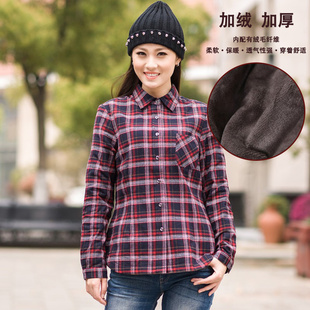 加厚双层 格子衬衫 CF2419AN 富木新款 时尚 夹绒衬衫 棉 舒适 长袖