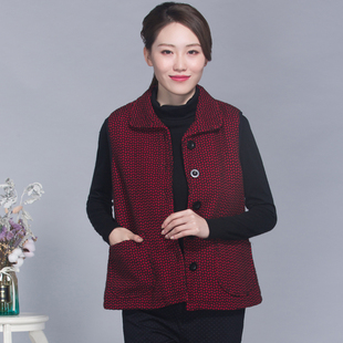 富木春秋冬中老年女士保暖马甲双层无袖 1848E8 女士背心马夹HCS