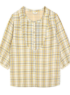 富木夏季新款双层纱七分袖加大码