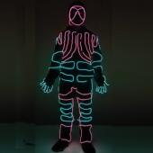 达人秀荧光舞表演服装 激光舞表演服装 演出服装 火柴人发光服装