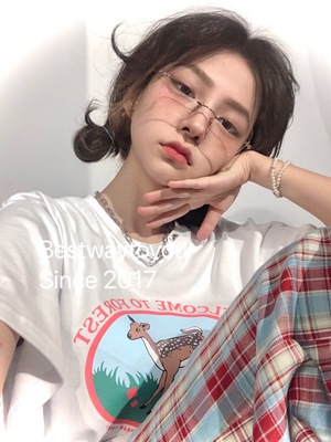 海的潮jennie同款Dasi*无框镜框