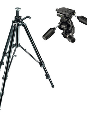 曼富图（Manfrotto）475B齿轮式脚架+曼富图808RC4云台三脚架套装