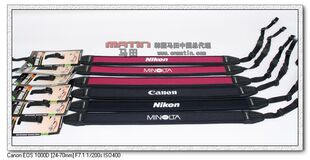 原装马田正品 高级弹力减压相机肩带/背带M-6695直形黑色两用无字