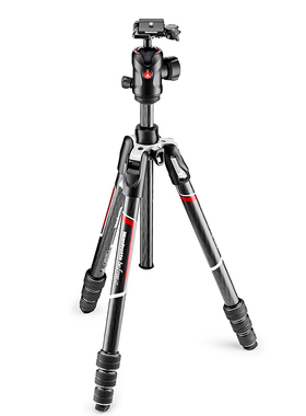 曼富图Befree MKBFRTC4-BH碳纤维旋锁旅行便携碳素三脚架云台套装