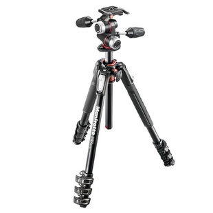 数码 曼富图 MK190XPRO4 中轴横置 单反相机铝合金三脚架套装