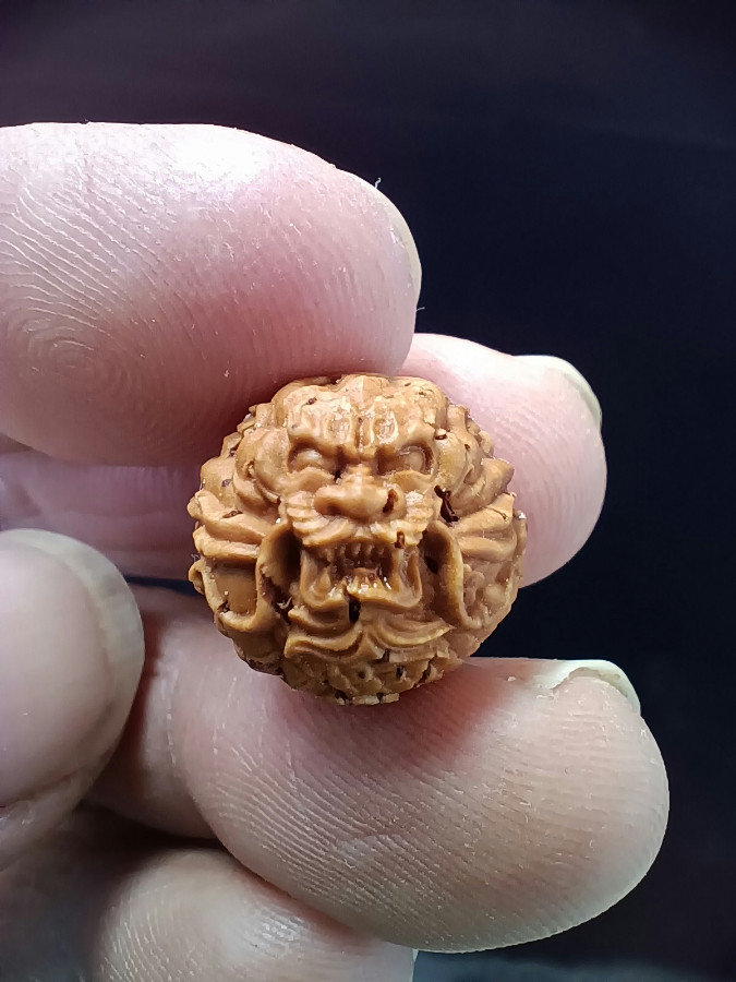 桃核雕刻龙珠手串手链配饰单颗正圆文玩佩珠