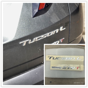 21款新途胜L英文字母标Tucson L排量标270T后备箱标牌HTRAC尾门标
