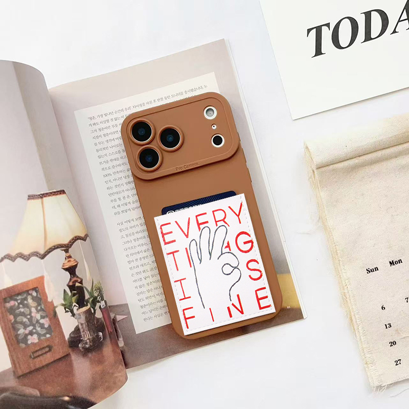 万事OK 个性带卡包手机壳装卡套苹果16promax插卡16pro软皮质iphone17promax身份证17pro精孔15/14/13/17收纳