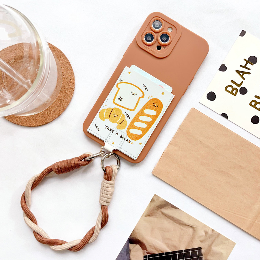 挂绳独立隔层卡套手机壳带卡包适用iPhone16promax插卡16pro苹果15pro背贴卡槽16/15/14/13/PRO/MAX门禁装卡X