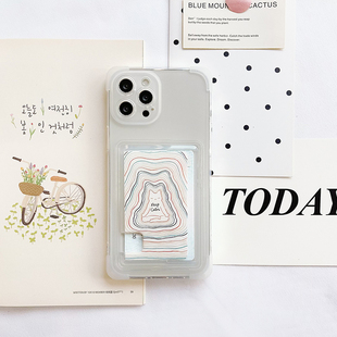 13交通卡17pro 带卡包手机壳侧插卡iPhone16promax横卡套17promax身份证16pro苹果16 Z009瑜伽打坐猫咪