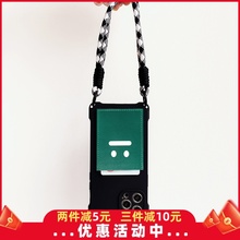 无语笑脸卡包手机壳独立卡贴挂绳适用苹果16promax插卡15promax卡套手提iPhone16pro装卡15/14pro卡槽13/12软