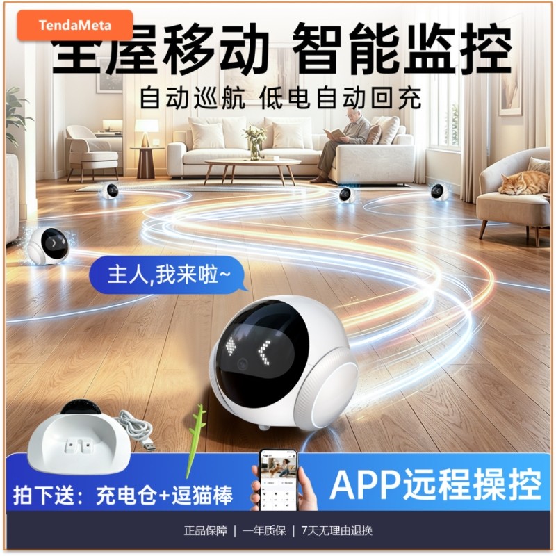 老人看护猫狗激光逗宠智能机器人