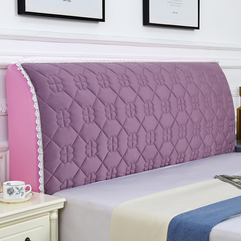 绒布床头罩软包加厚全包床头套