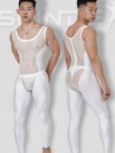 连体衣 半透性感男士 SK0004 紧身无袖 Skindex薄款