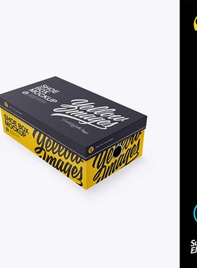 19901盒子纸盒鞋盒样机模板PSD贴图VI品牌设计yellowimages白底图