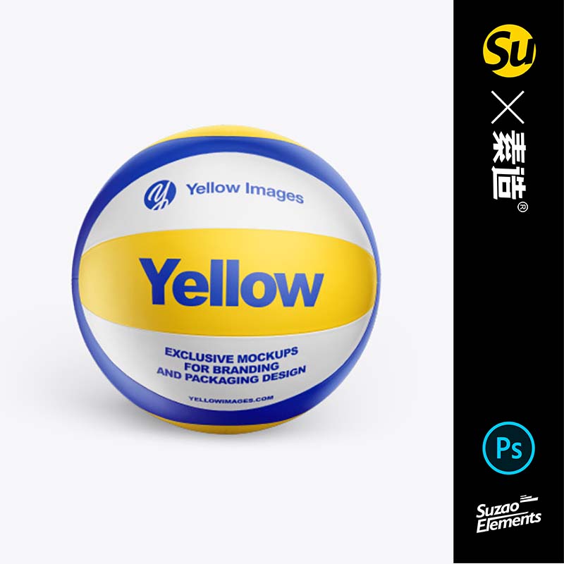 运动器材排球足球网球样机视觉传达设计素材展示文创贴标ps源文件