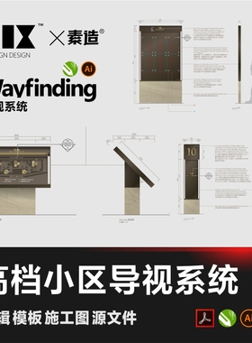 住宅小区公寓导视系统合辑标识模板CDR标牌wayfinding设计源文件