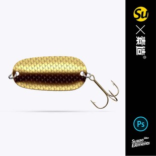 钓鱼配件ps样机垂钓标签品牌vi设计标签贴图展示素材模板样机代下