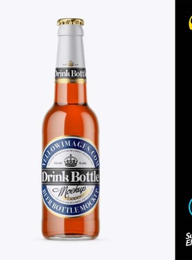28303 黑啤白啤啤酒瓶样机VI品牌设计模板PSD源文件yellowimages