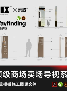 商业体商场卖场导视体统合辑标识标牌模板wayfinding设计源文件AI