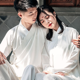 现货醉花间汉服中衣中裤 睡衣春夏秋里衣交领 男女黑白色打底内搭衫