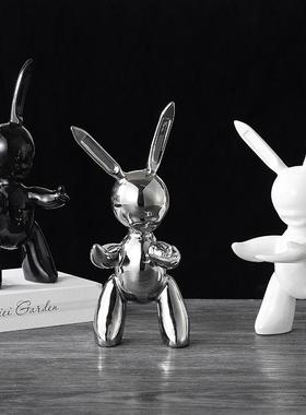 创意家居小兔子摆件客厅电视柜