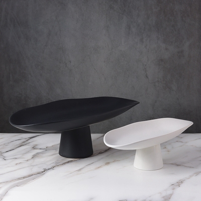 黑白果盘托盘新品极简轻奢