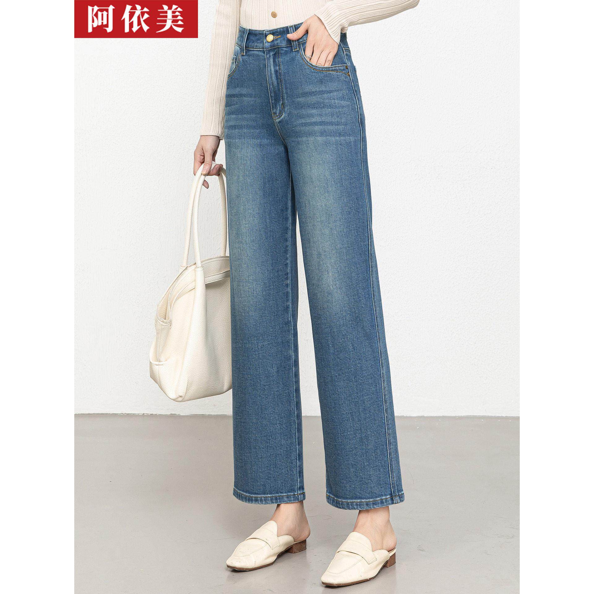 窄版牛仔直筒裤女九分2026春夏季新款高腰百搭显瘦小个子休闲裤子