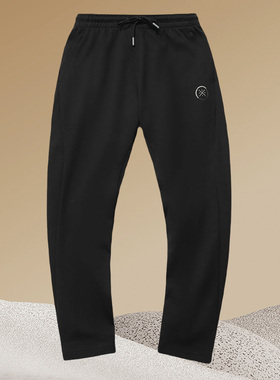 李宁正品卫裤男士韦德裤子新款蓝色男装平口针织运动长裤AKLR045